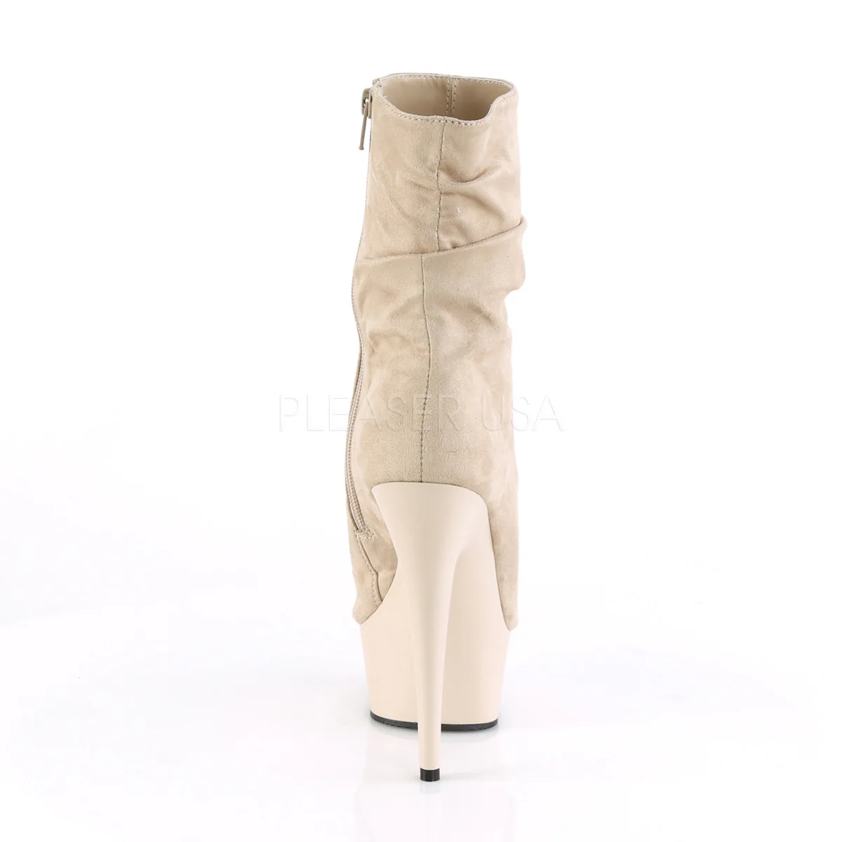 DELIGHT-1031 Beige Faux Suede/Beige Matte - Image 4