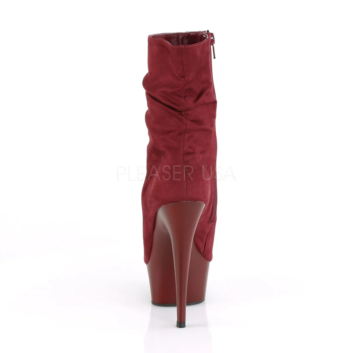 DELIGHT-1031  Burgundy Faux Suede/Burgundy Matte - Image 4