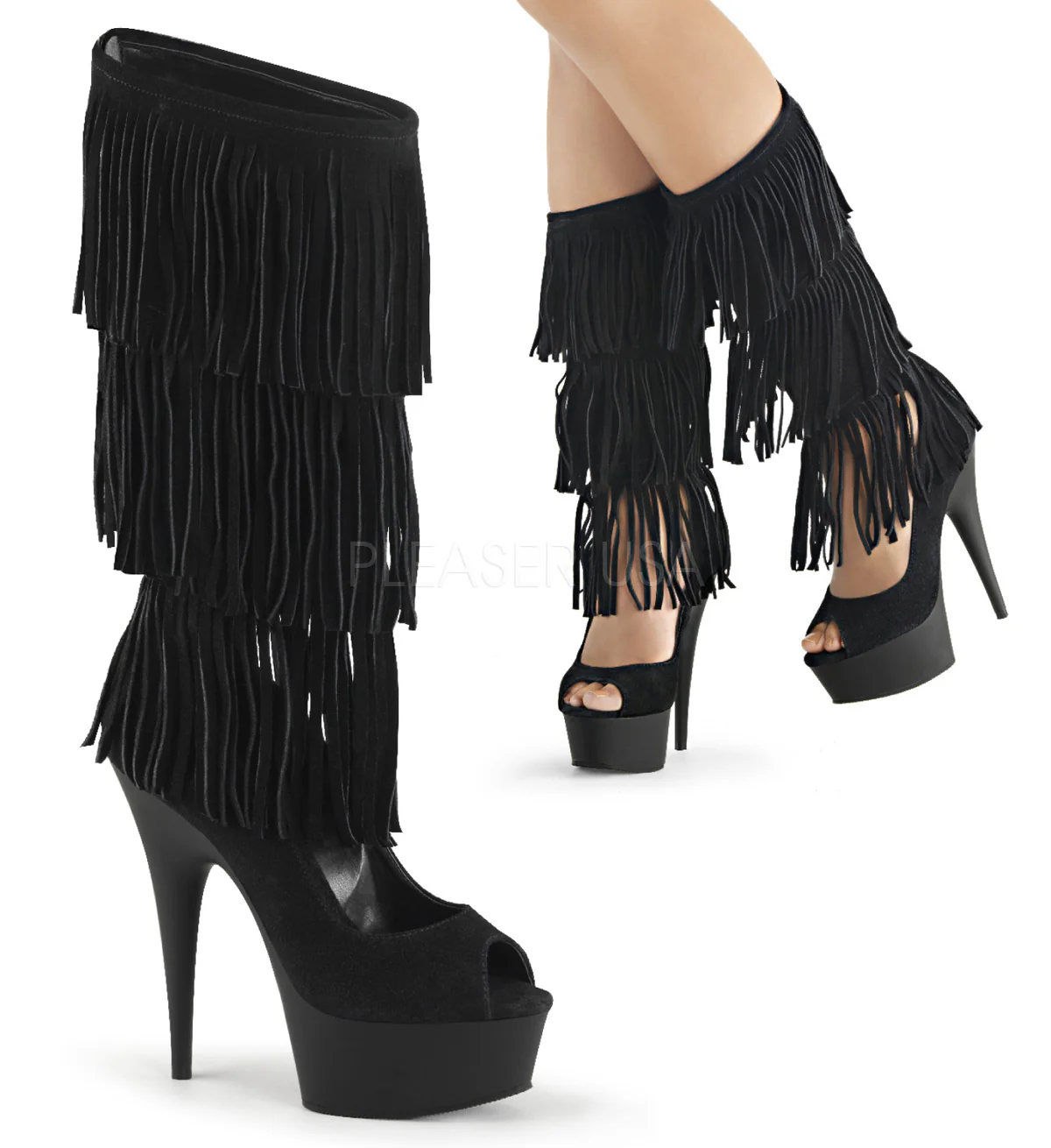 DELIGHT-1065 Black Suede/Black Matte