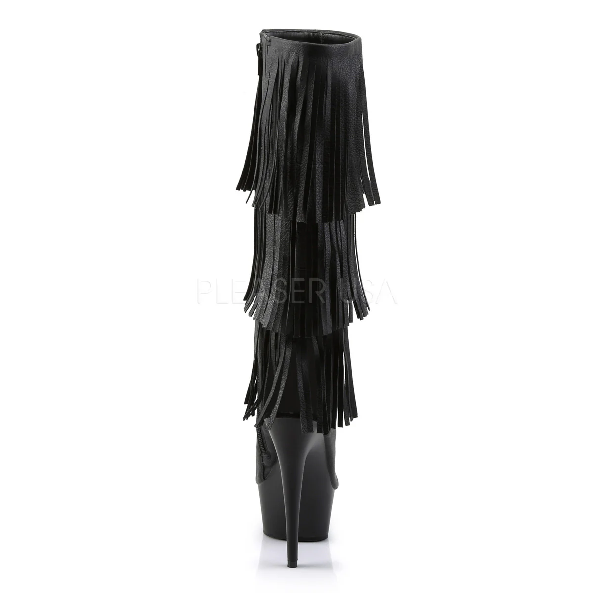 DELIGHT-2019-3 Black Faux Leather/Black Matte - Image 4