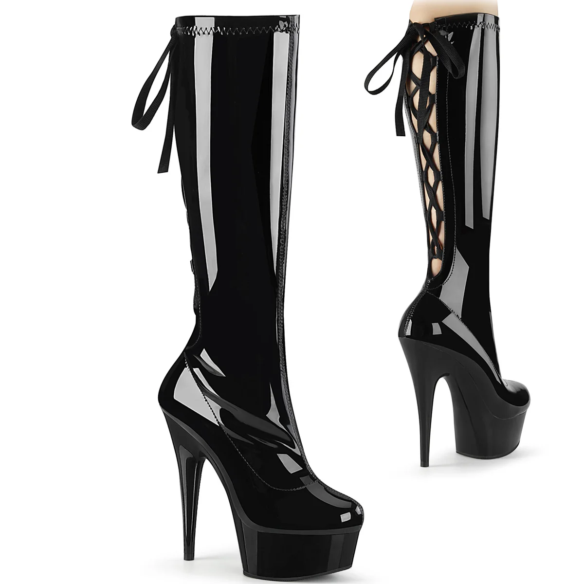DELIGHT-2029 Black Str. Patent/Black
