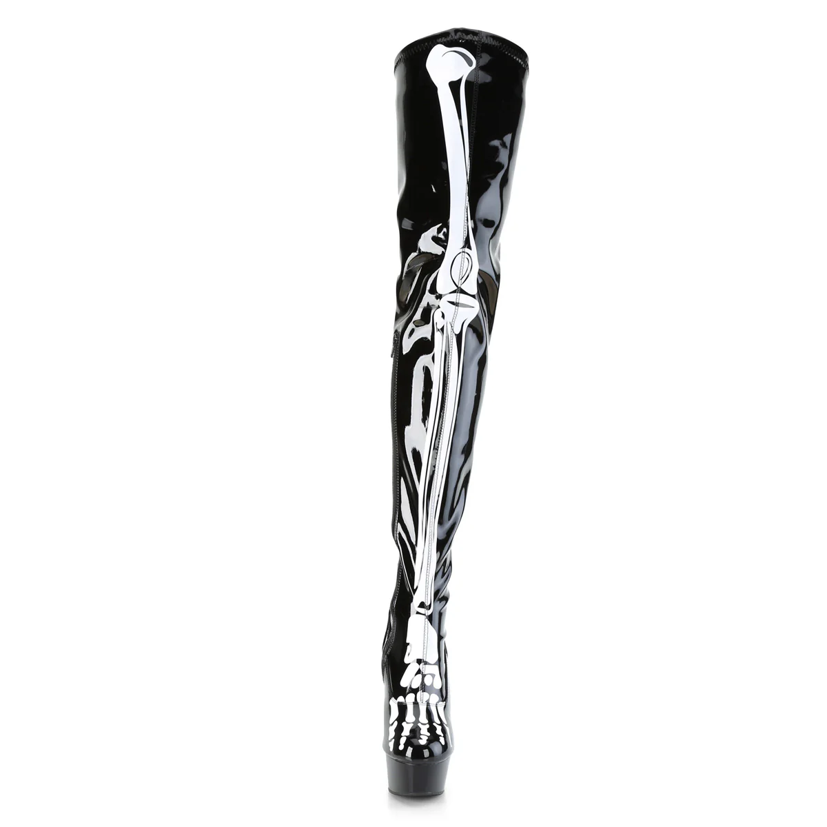 DELIGHT-3000BONE Black Stretch Patent/Black - Image 2