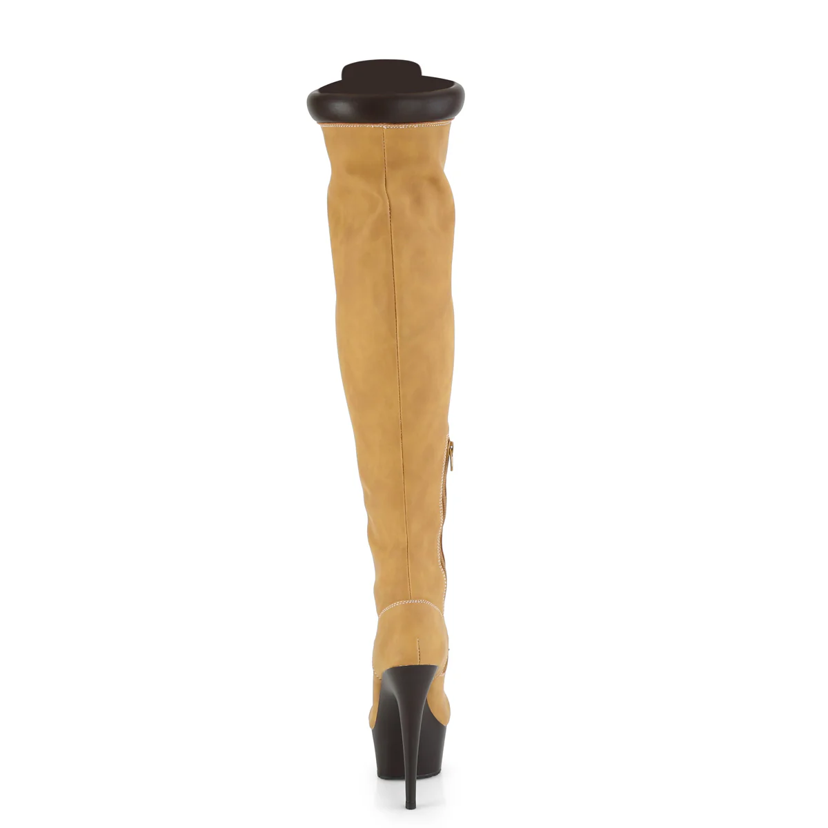 DELIGHT-3000TL Tan Nubuck Faux Leather/Dark Brown Matte - Image 4