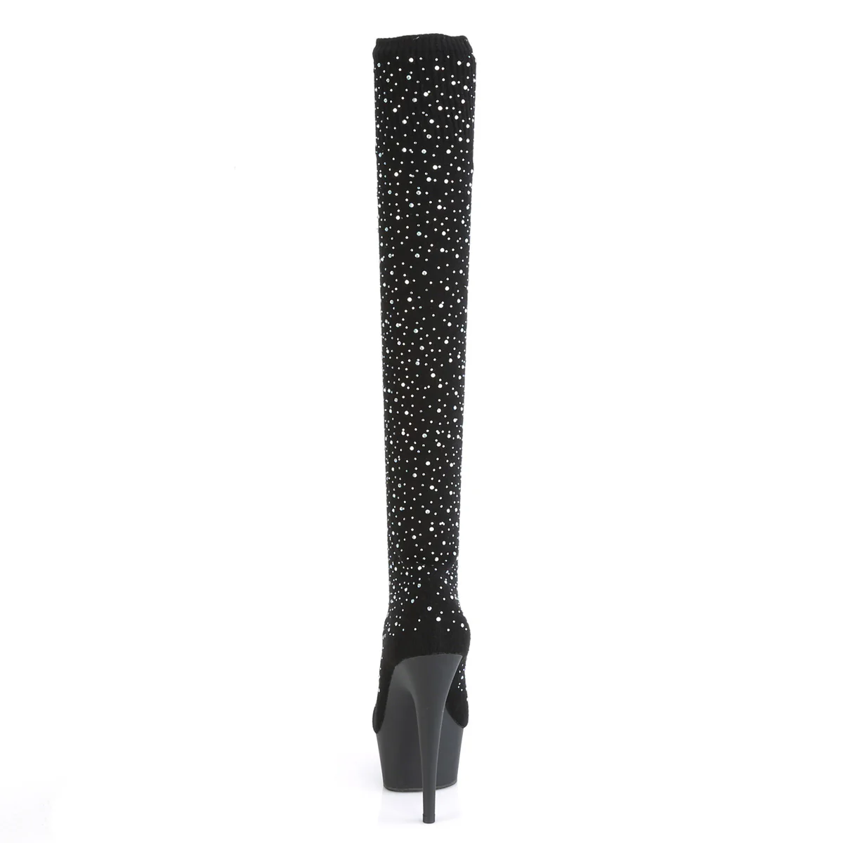 DELIGHT-3002  Black Stretch Knit Fabric/Black Matte - Image 4