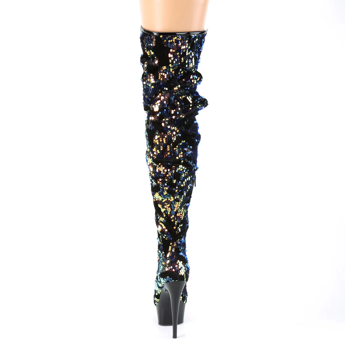 DELIGHT-3004  Blue Iridescent Sequins/Black - Image 4
