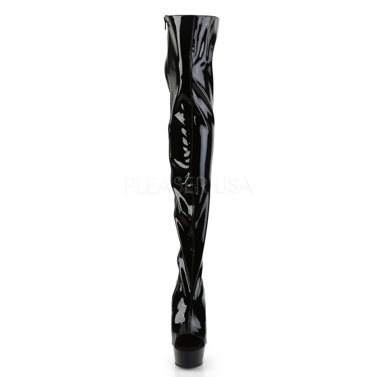 DELIGHT-3017 Black Str Patent/Black - Image 2