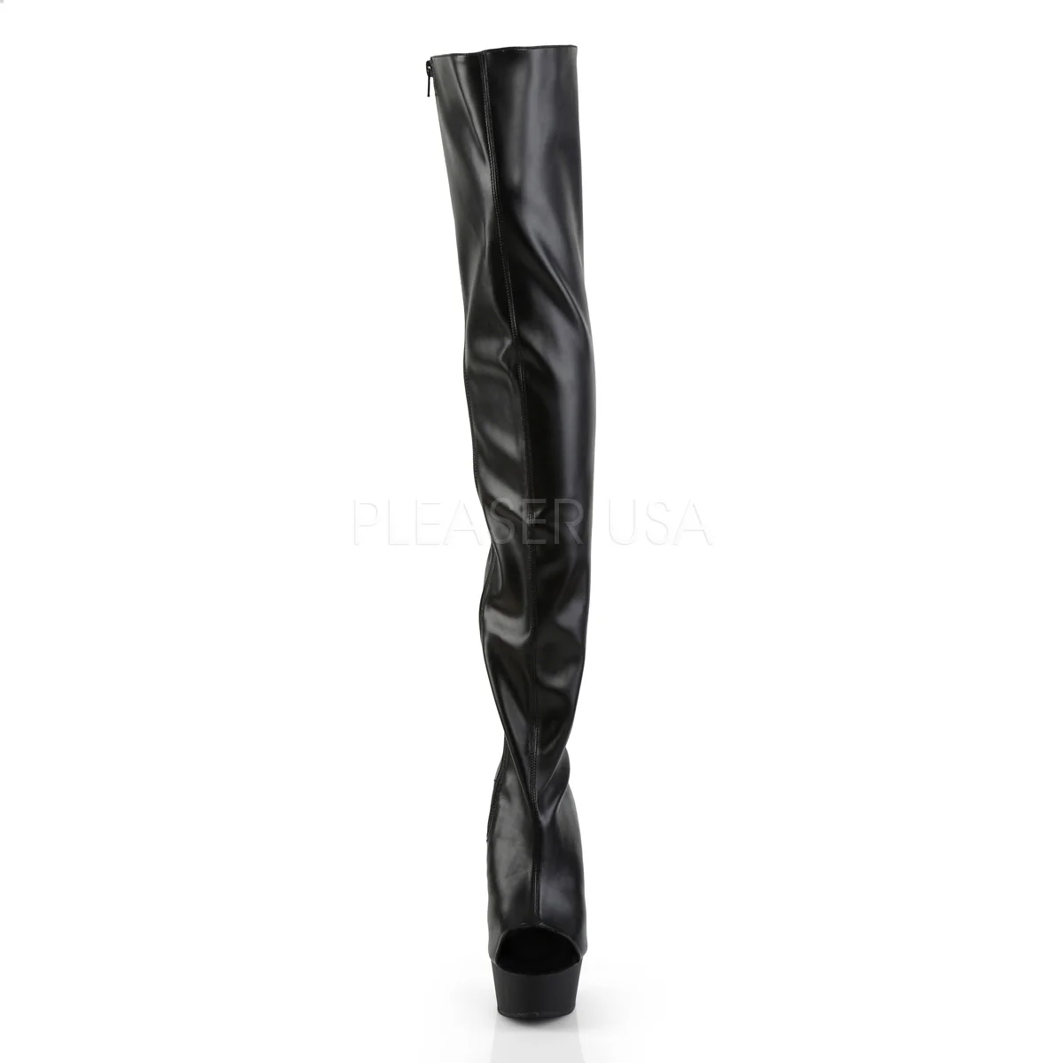 DELIGHT-3017 Black Str Faux Leather/Black - Image 2