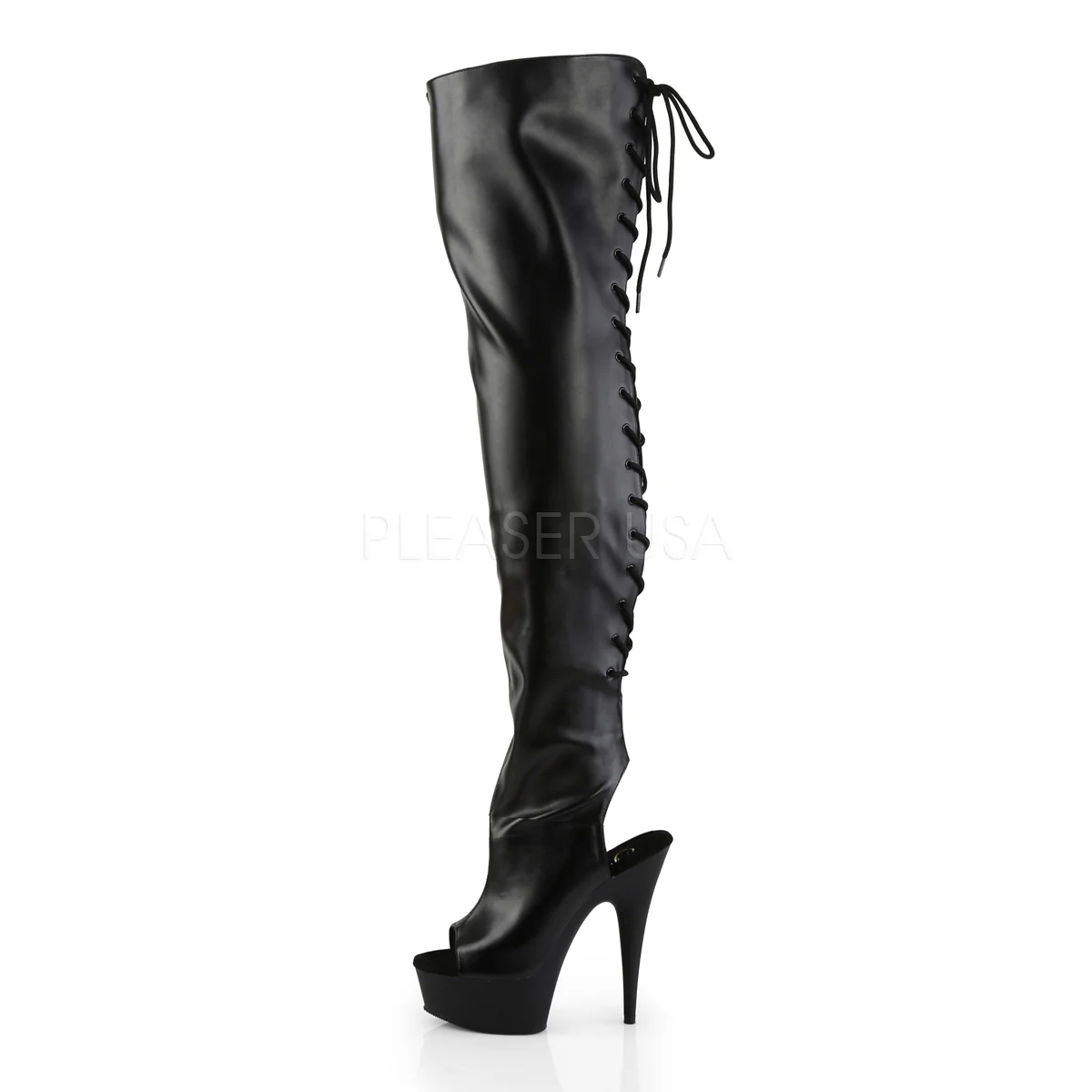 DELIGHT-3017 Black Str Faux Leather/Black - Image 3