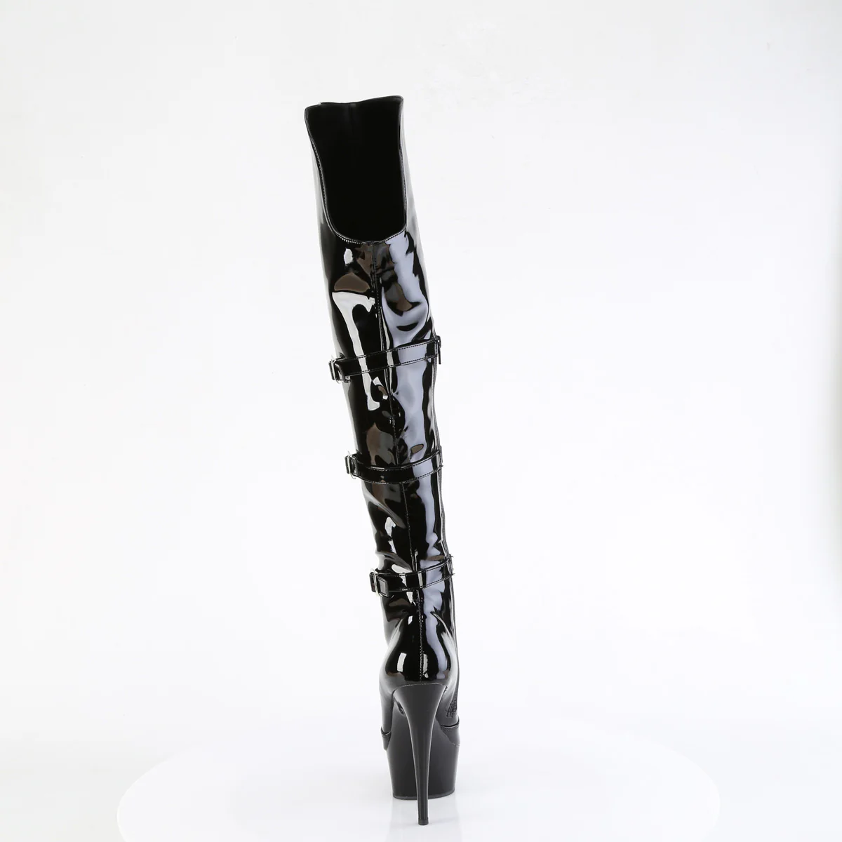 DELIGHT-3018  Black Stretch Patent/Black - Image 4
