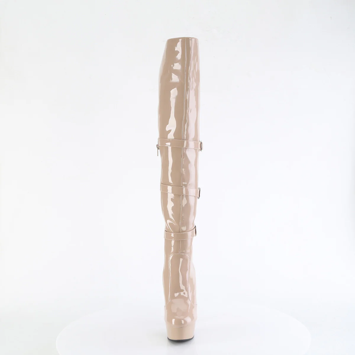 DELIGHT-3018  Nude Stretch Patent/Nude - Image 2