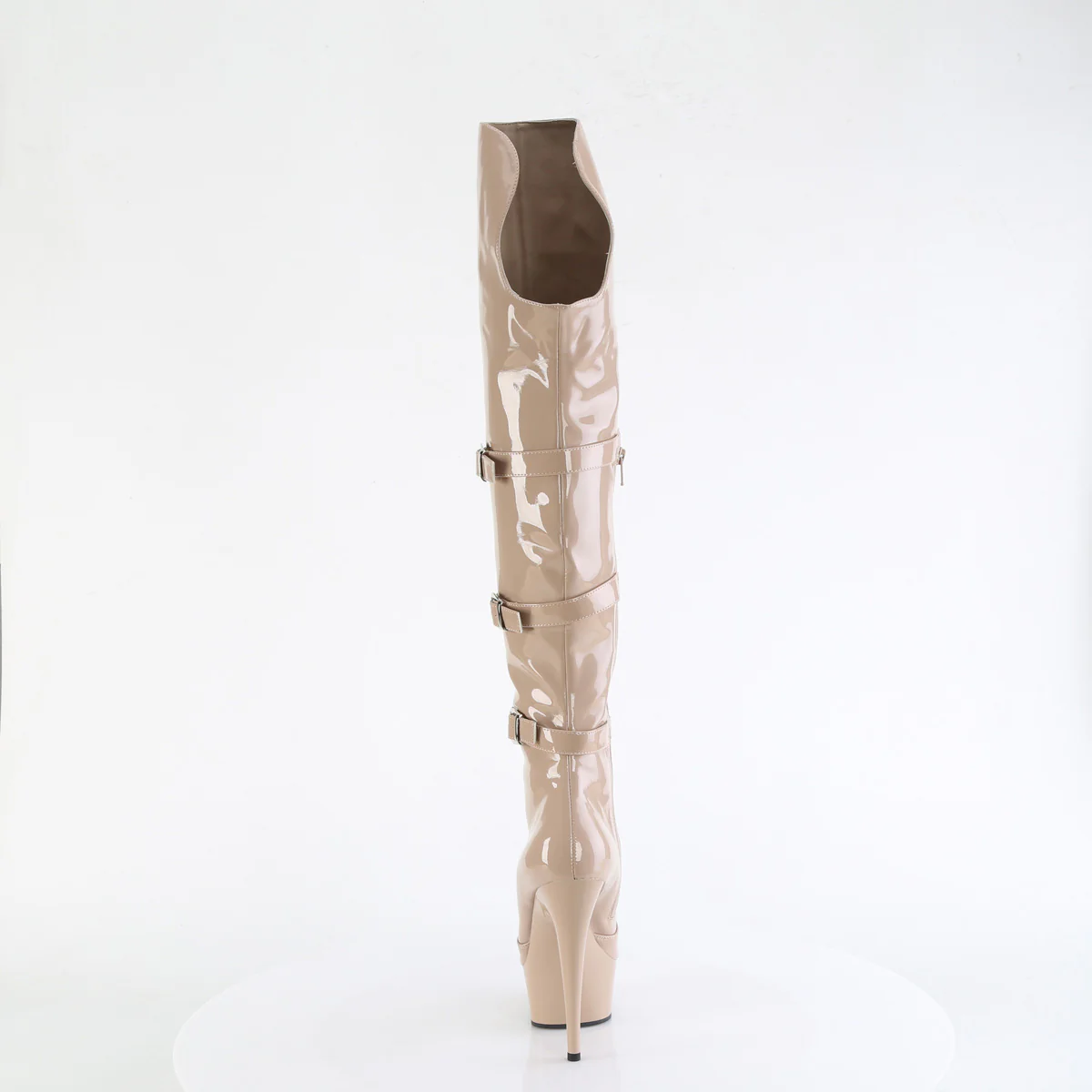 DELIGHT-3018  Nude Stretch Patent/Nude - Image 4