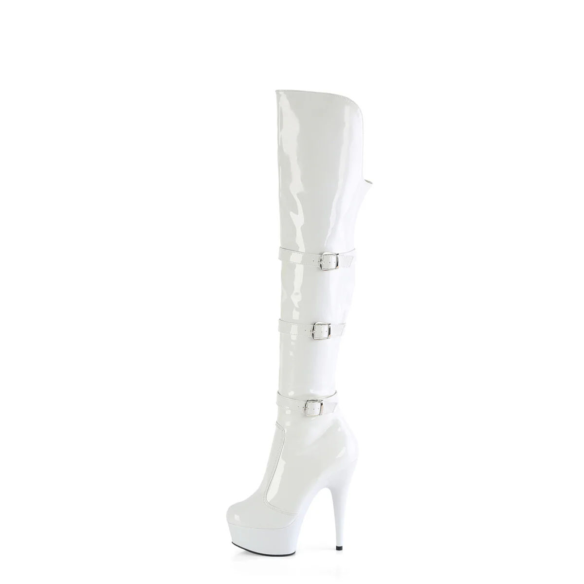 DELIGHT-3018 White Stretch Patent/White - Image 3