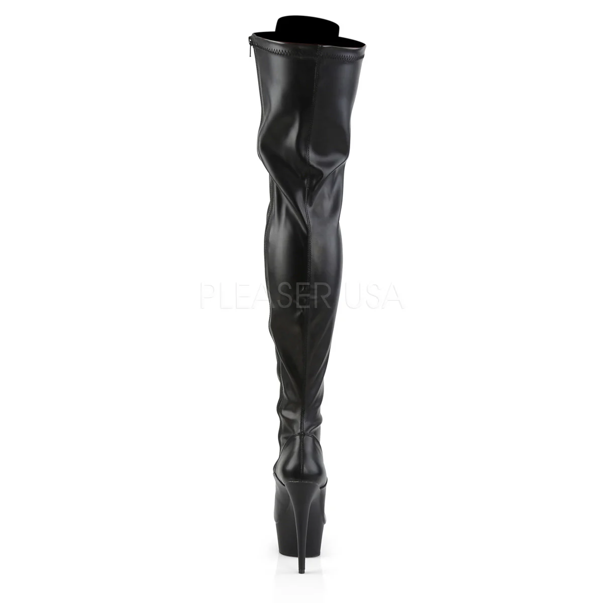 DELIGHT-3023 Black Str Faux Leather/Black Matte - Image 4