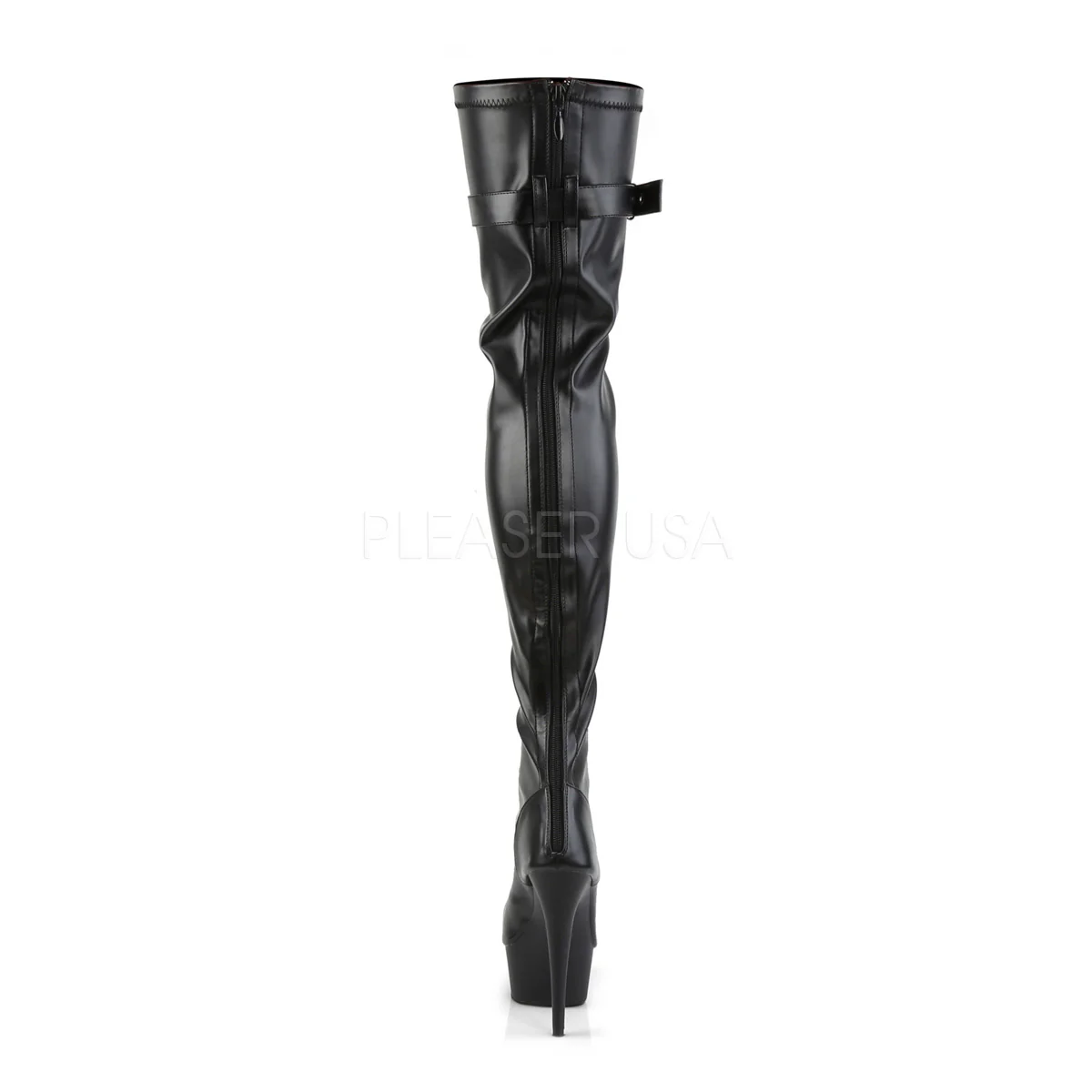 DELIGHT-3025  Black Str Faux Leather/Black Matte - Image 4