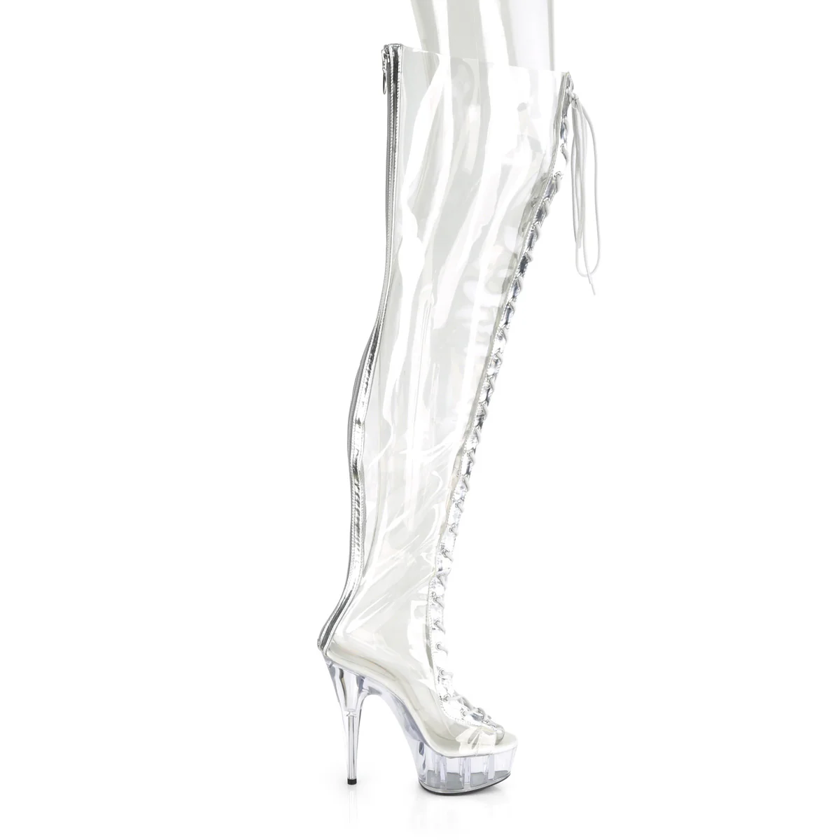 DELIGHT-3026  Clear-Silver Metalic Pu-TPU/Clear - Image 5