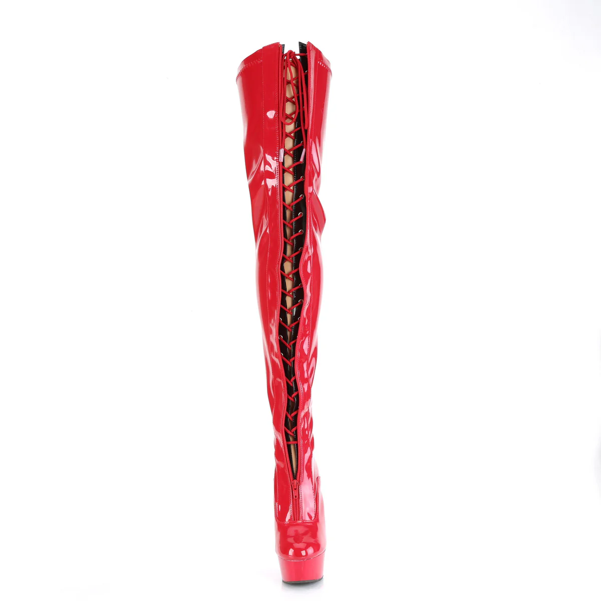 DELIGHT-3027  Red-Black Stretch Patent - Image 2