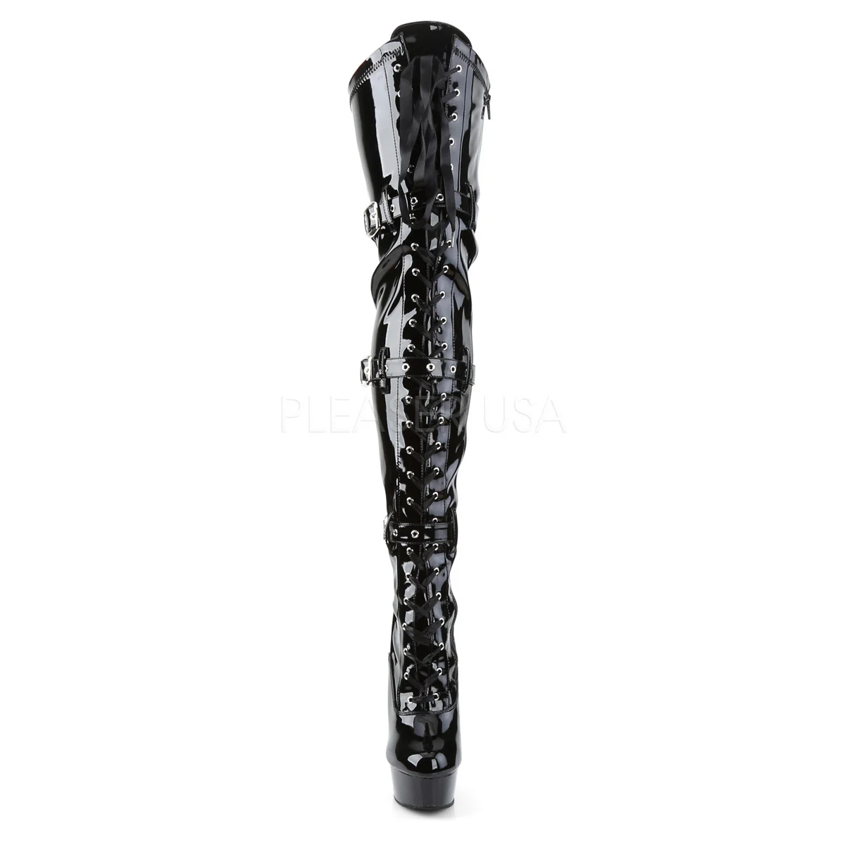 DELIGHT-3028  Black Str Patent/Black - Image 2