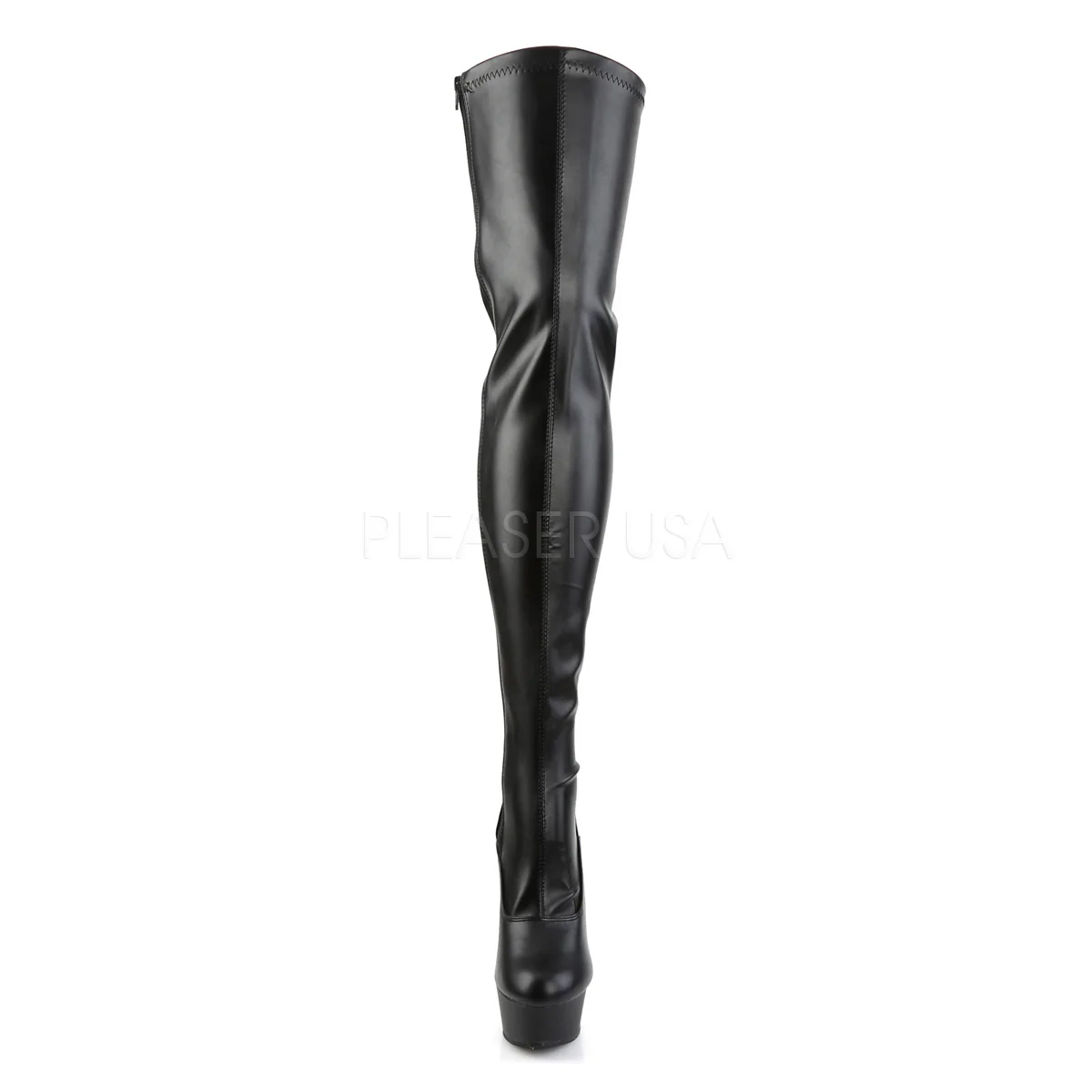 DELIGHT-3063  Black Str Faux Leather/Black - Image 2