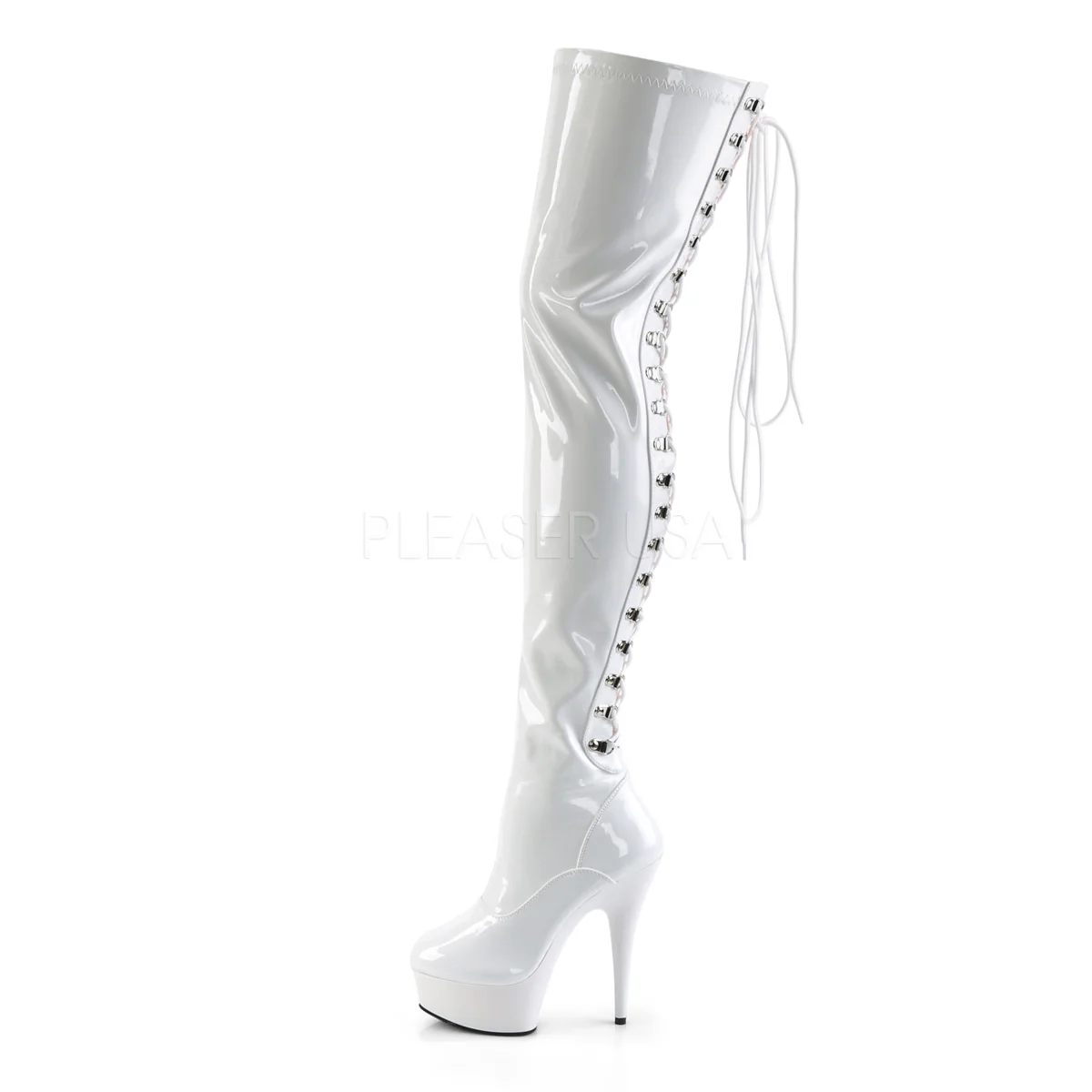 DELIGHT-3063  White Str Patent/White - Image 3