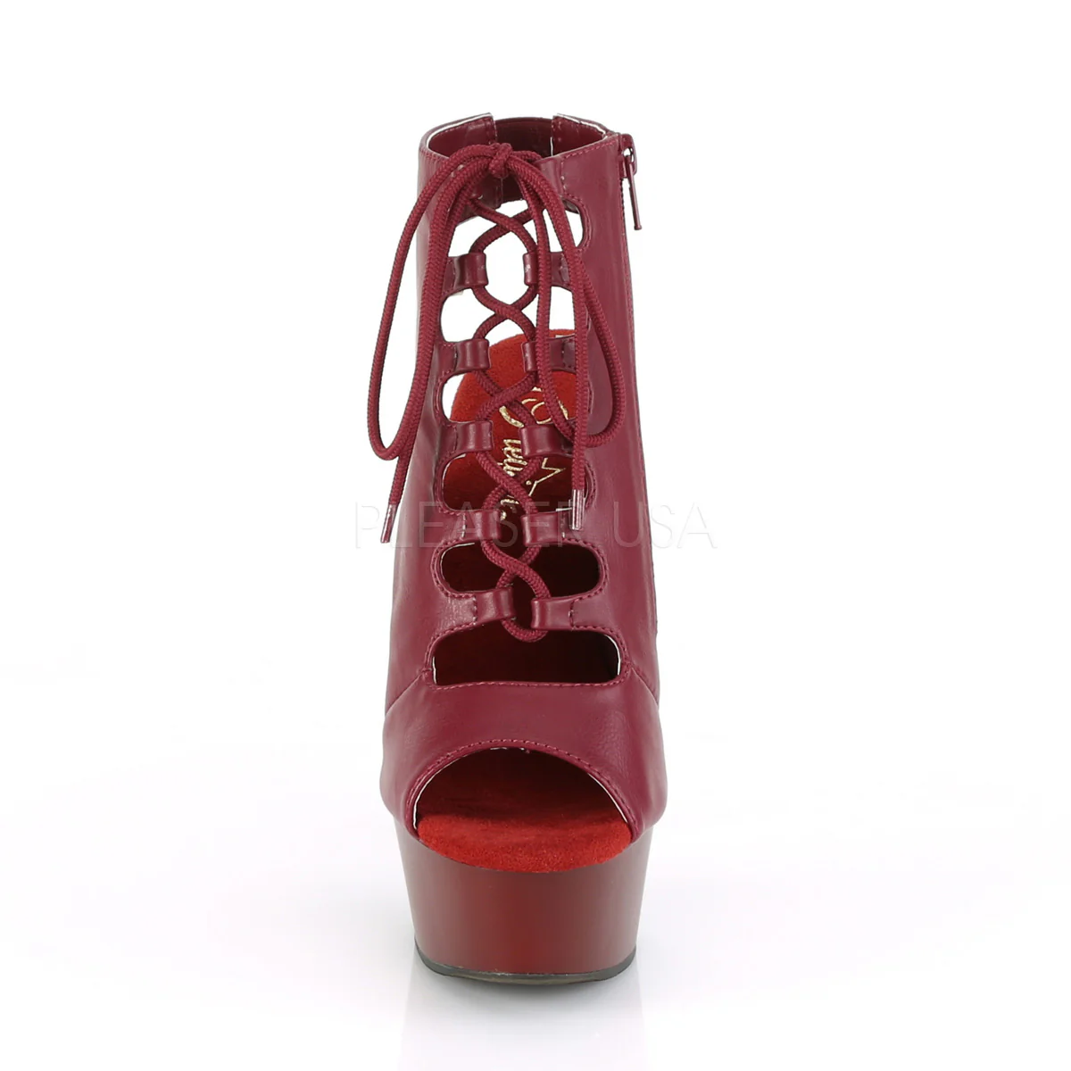 DELIGHT-600-20  Burgundy Faux Leather/Burgundy Matte - Image 2