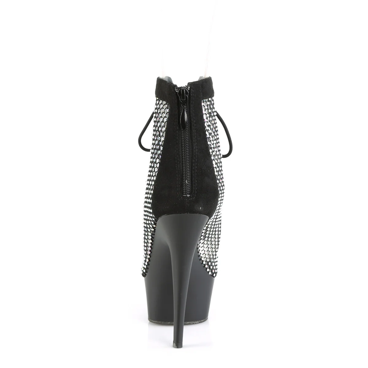 DELIGHT-600-33RM Black Faux Suede-RS Mesh/Black Matte - Image 4
