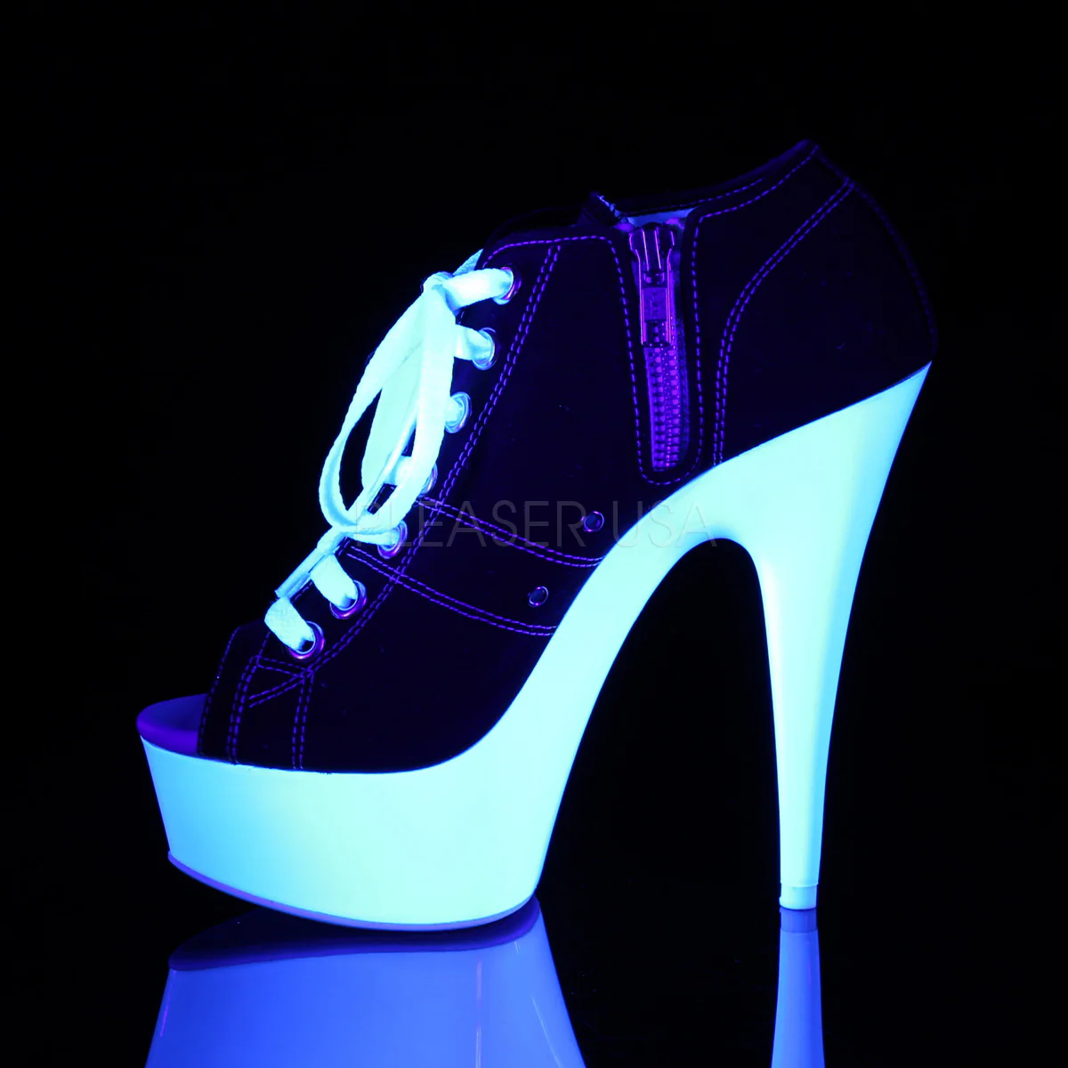 DELIGHT-600SK-01 Black Canvas/Neon White - Image 3