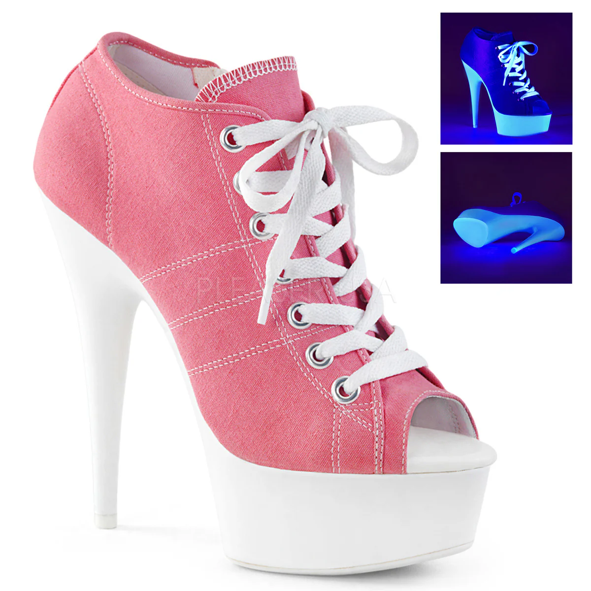 DELIGHT-600SK-01  Pink Canvas/Neon White