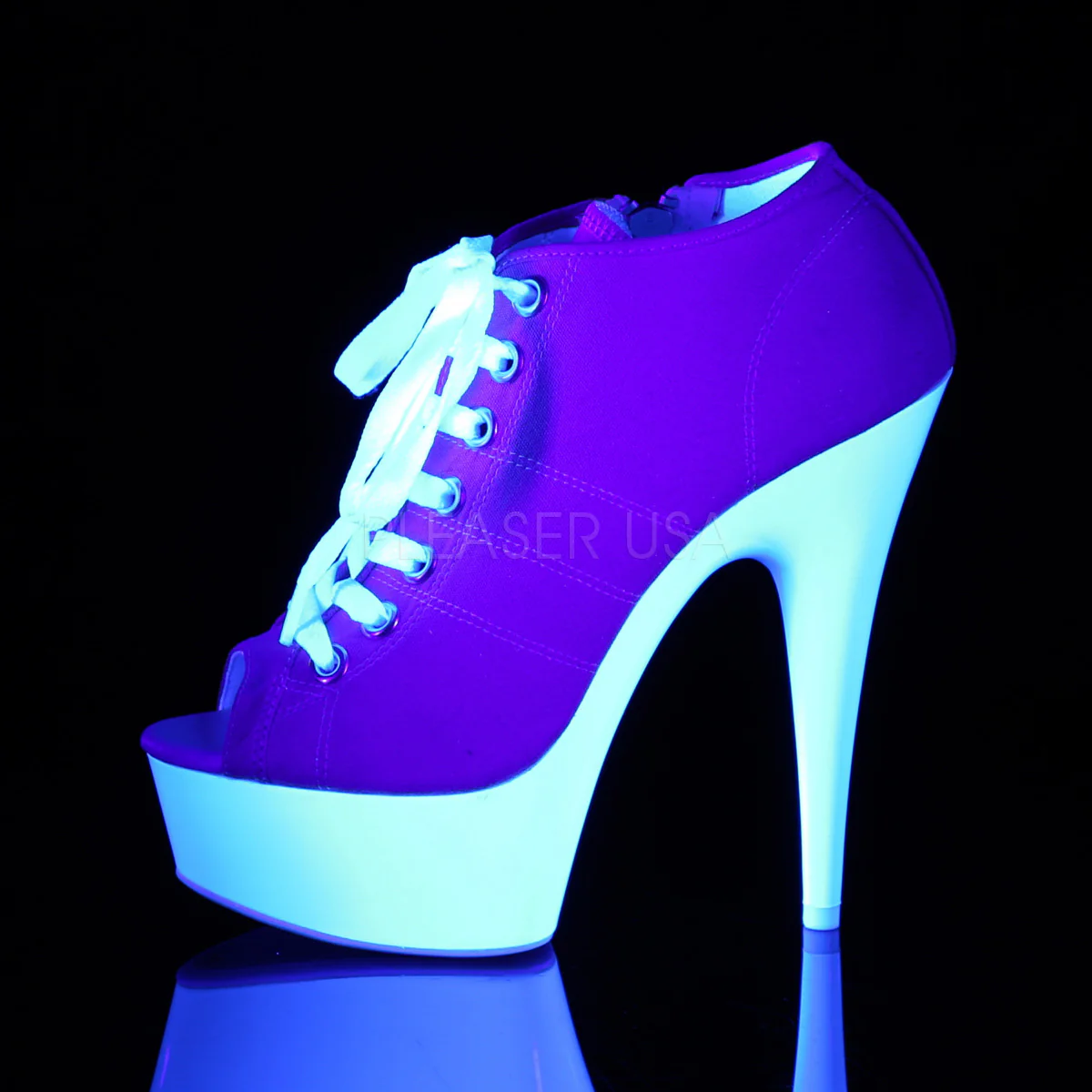 DELIGHT-600SK-01  Pink Canvas/Neon White - Image 3