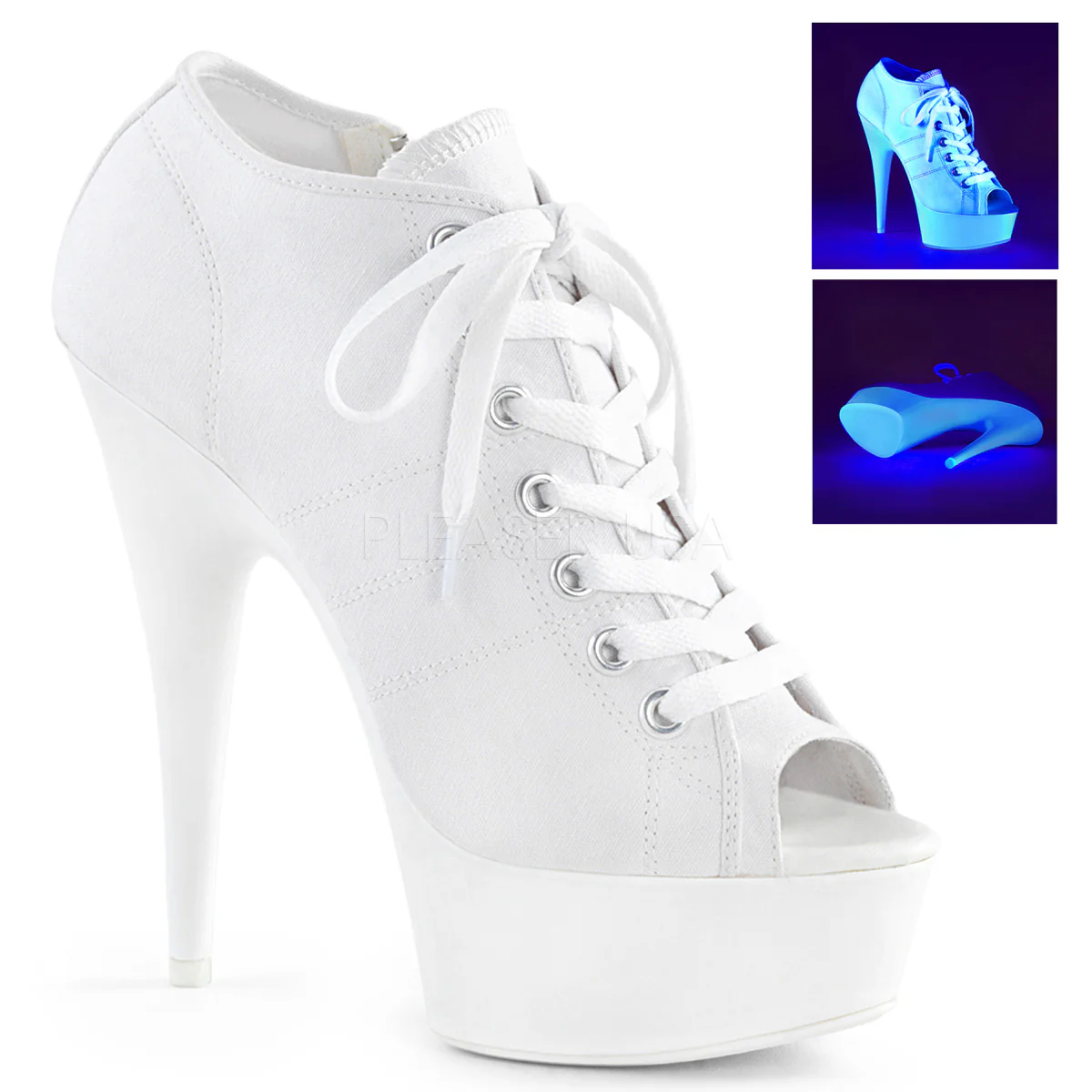 DELIGHT-600SK-01  White Canvas/Neon White