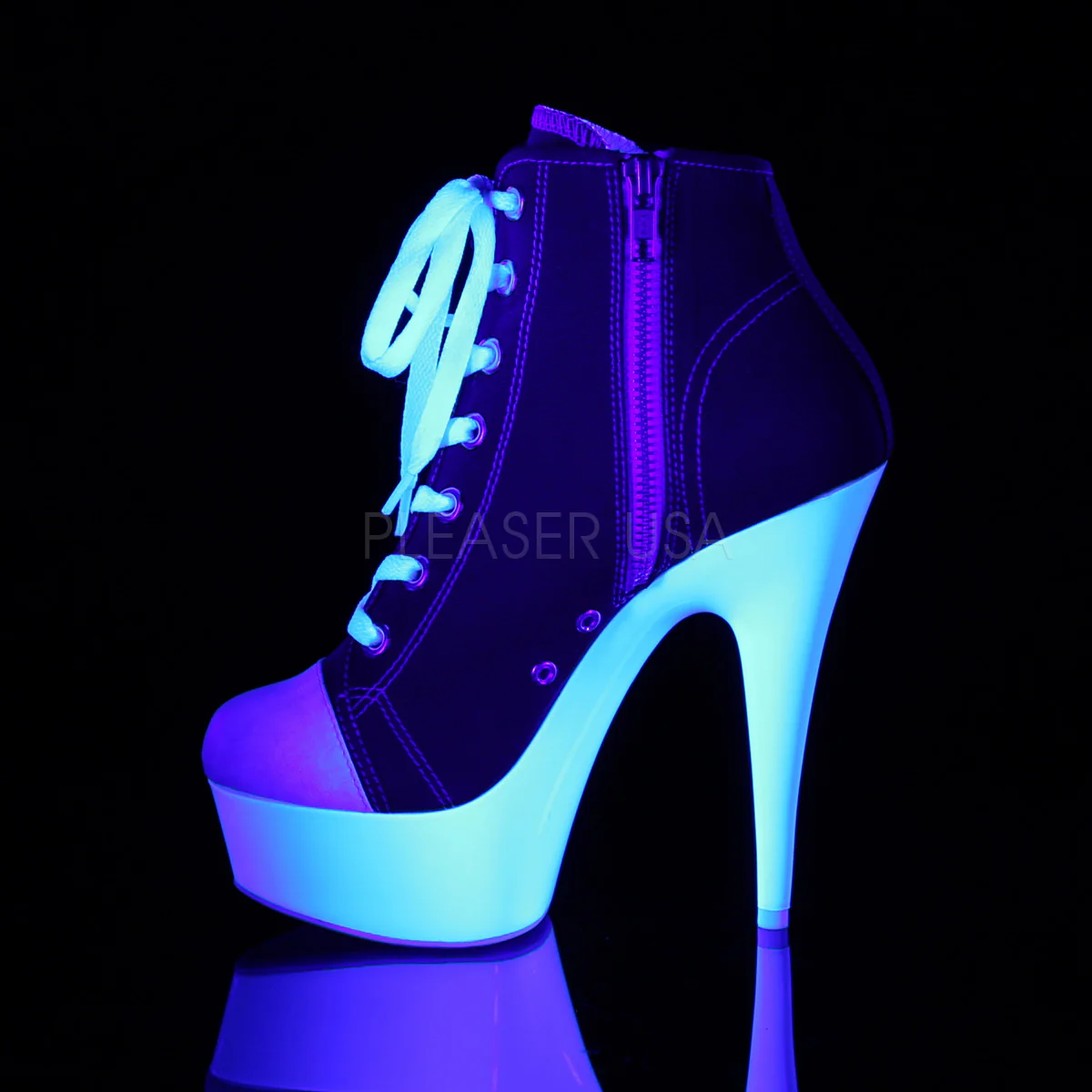 DELIGHT-600SK-02  Red Canvas/Neon White - Image 3
