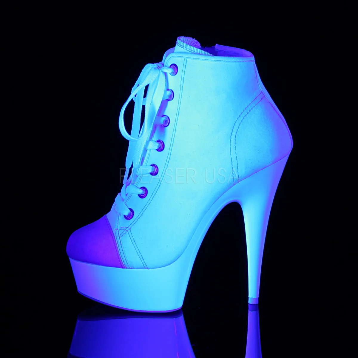 DELIGHT-600SK-02  White Canvas/Neon White - Image 3