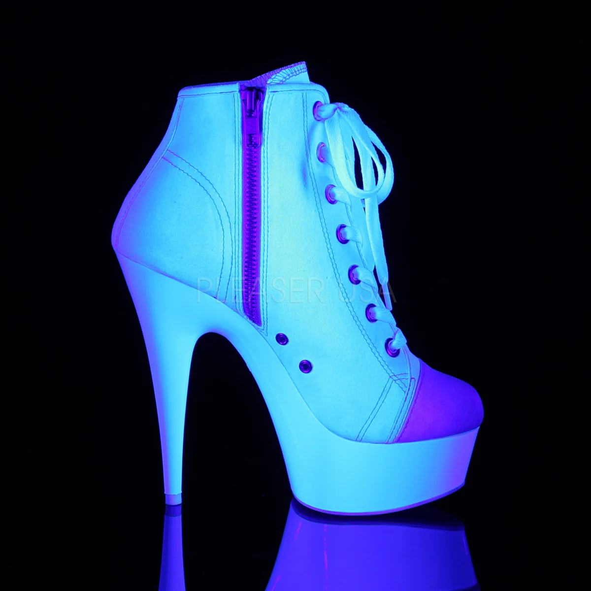 DELIGHT-600SK-02  White Canvas/Neon White - Image 5