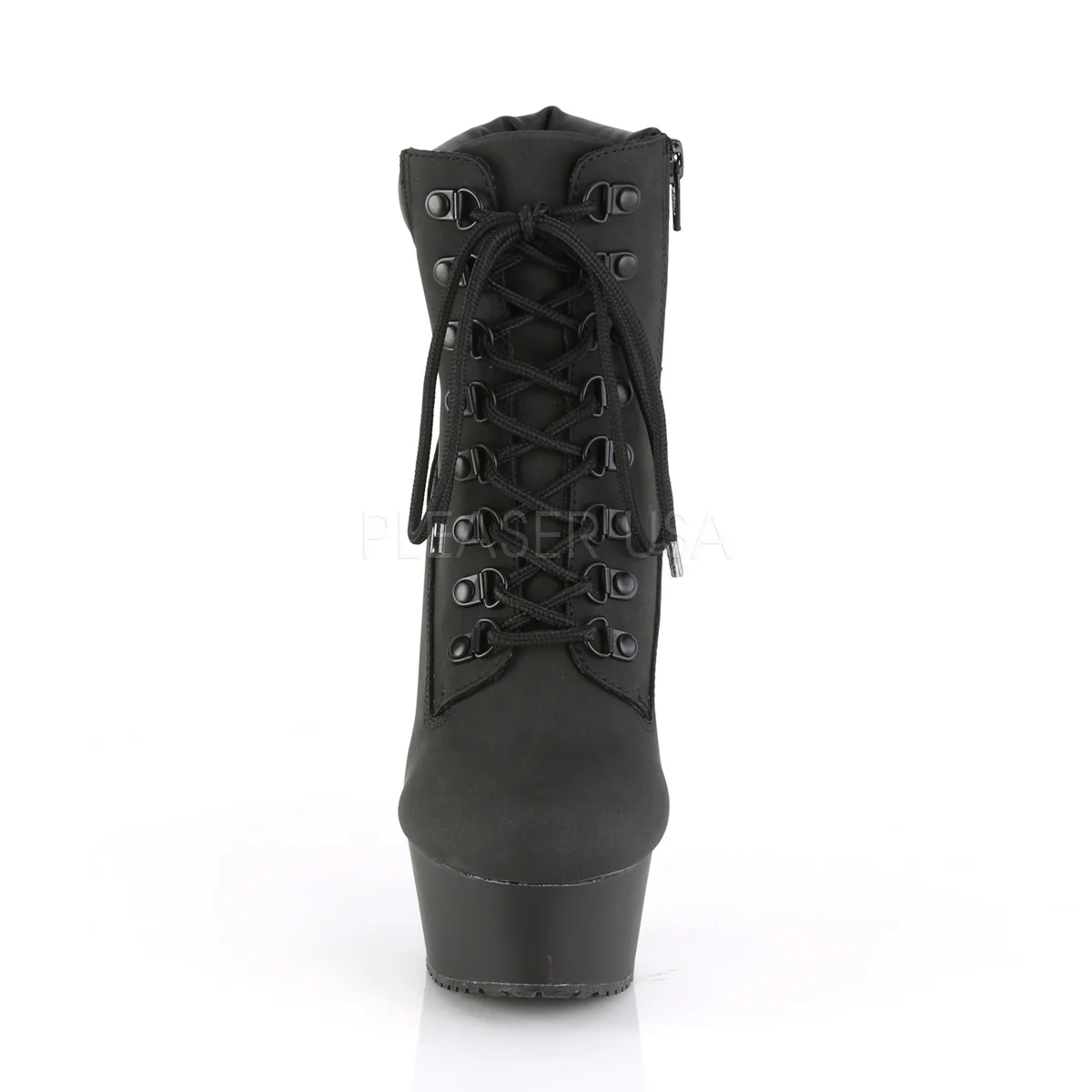 DELIGHT-600TL-02  Black Nubuck Faux Leather/Black Matte - Image 2