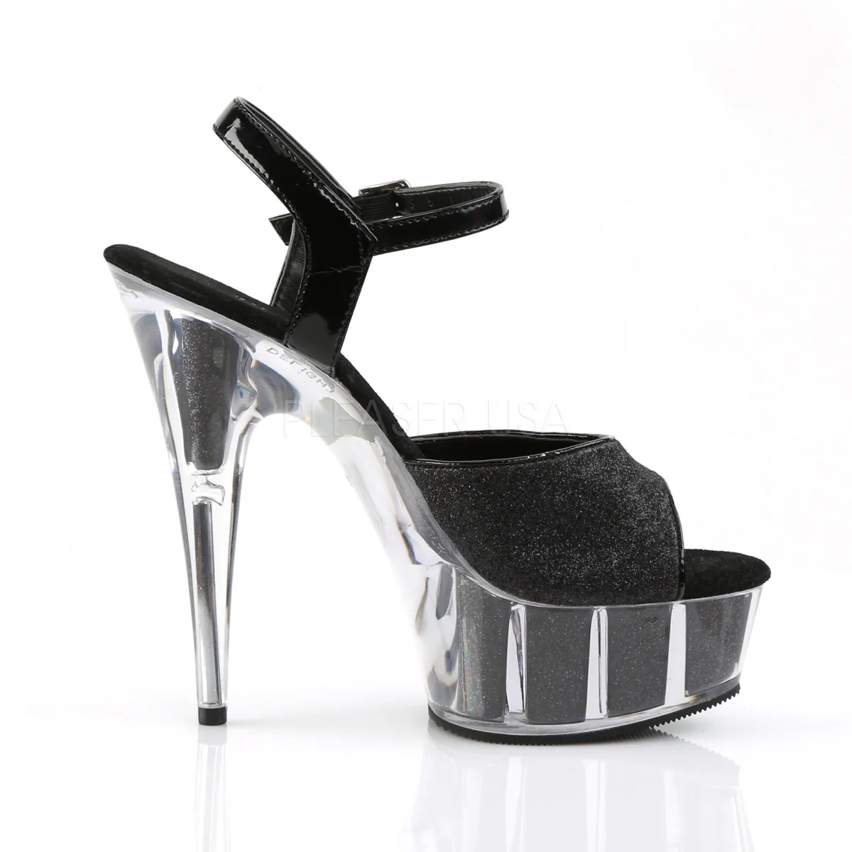 DELIGHT-609-5G  Black Glitter/Black Glitter - Image 5