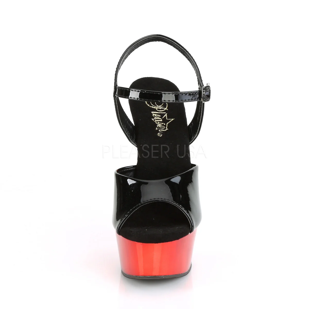 DELIGHT-609  Black Patent/Red Chrome - Image 2