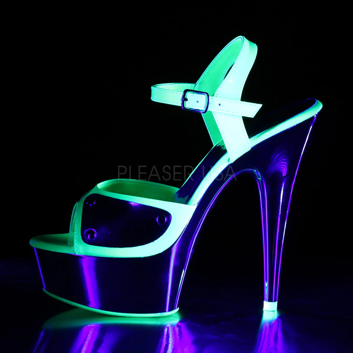 DELIGHT-609NC  Neon Green/Silver Chrome - Image 3