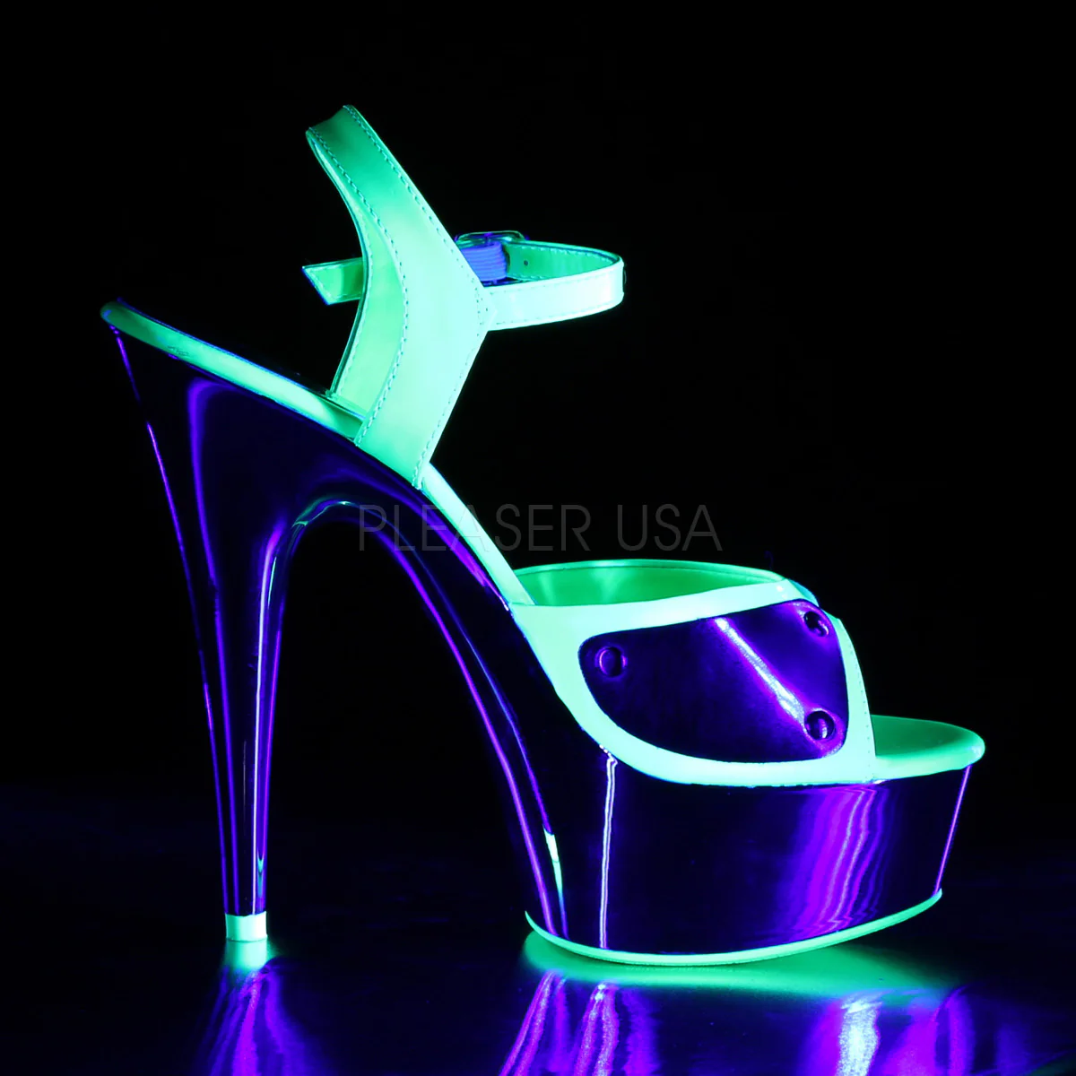 DELIGHT-609NC  Neon Green/Silver Chrome - Image 5