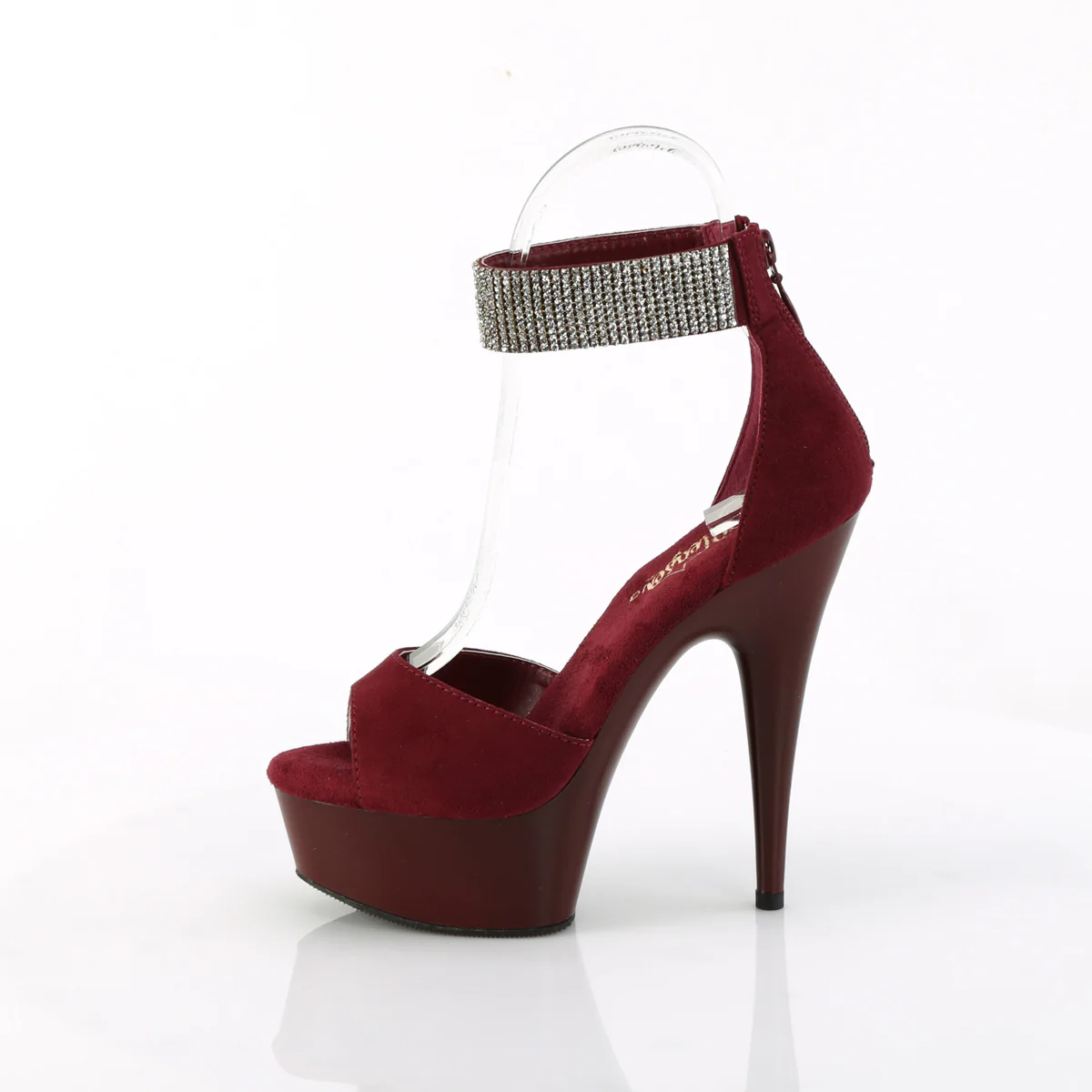 DELIGHT-625  Burgundy Faux Suede/Burgundy Matte - Image 3