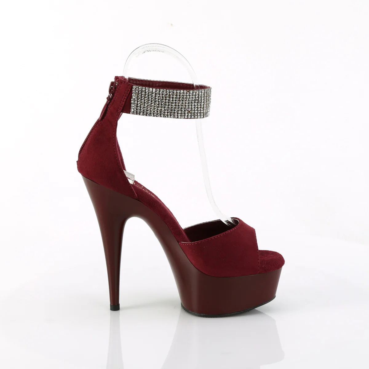 DELIGHT-625  Burgundy Faux Suede/Burgundy Matte - Image 5