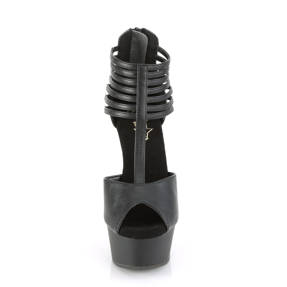 DELIGHT-626 Black Faux Leather/Black Matte - Image 2