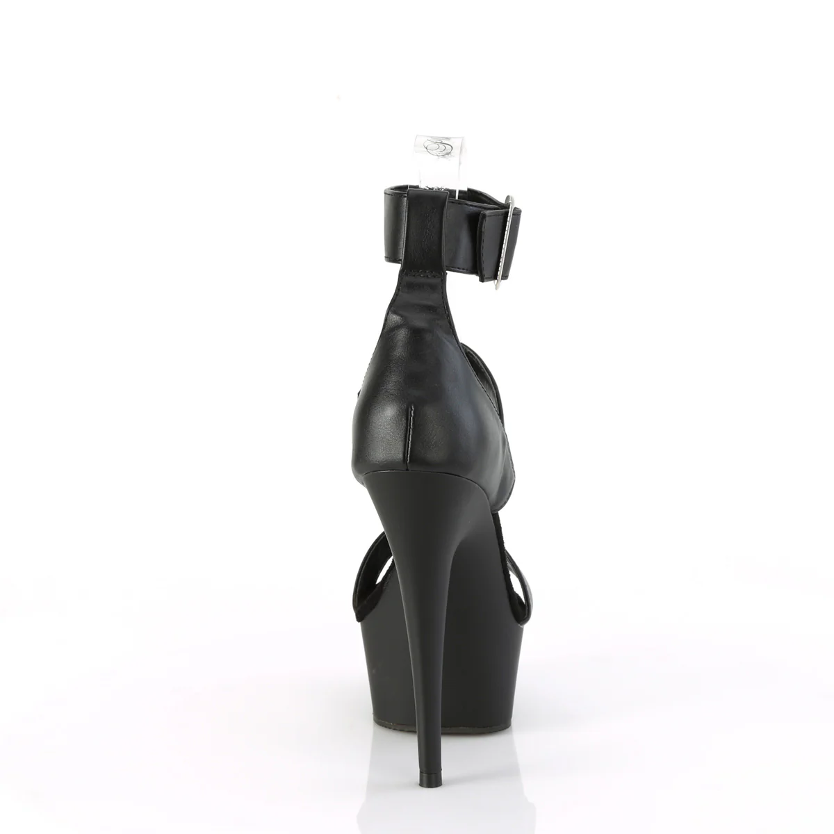 DELIGHT-629  Black Faux Leather/Black Matte - Image 4