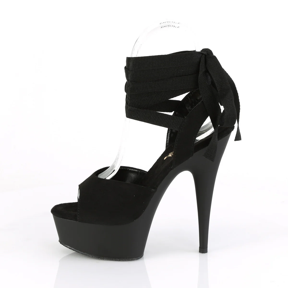 DELIGHT-634  Black Faux Suede/Black Matte - Image 3