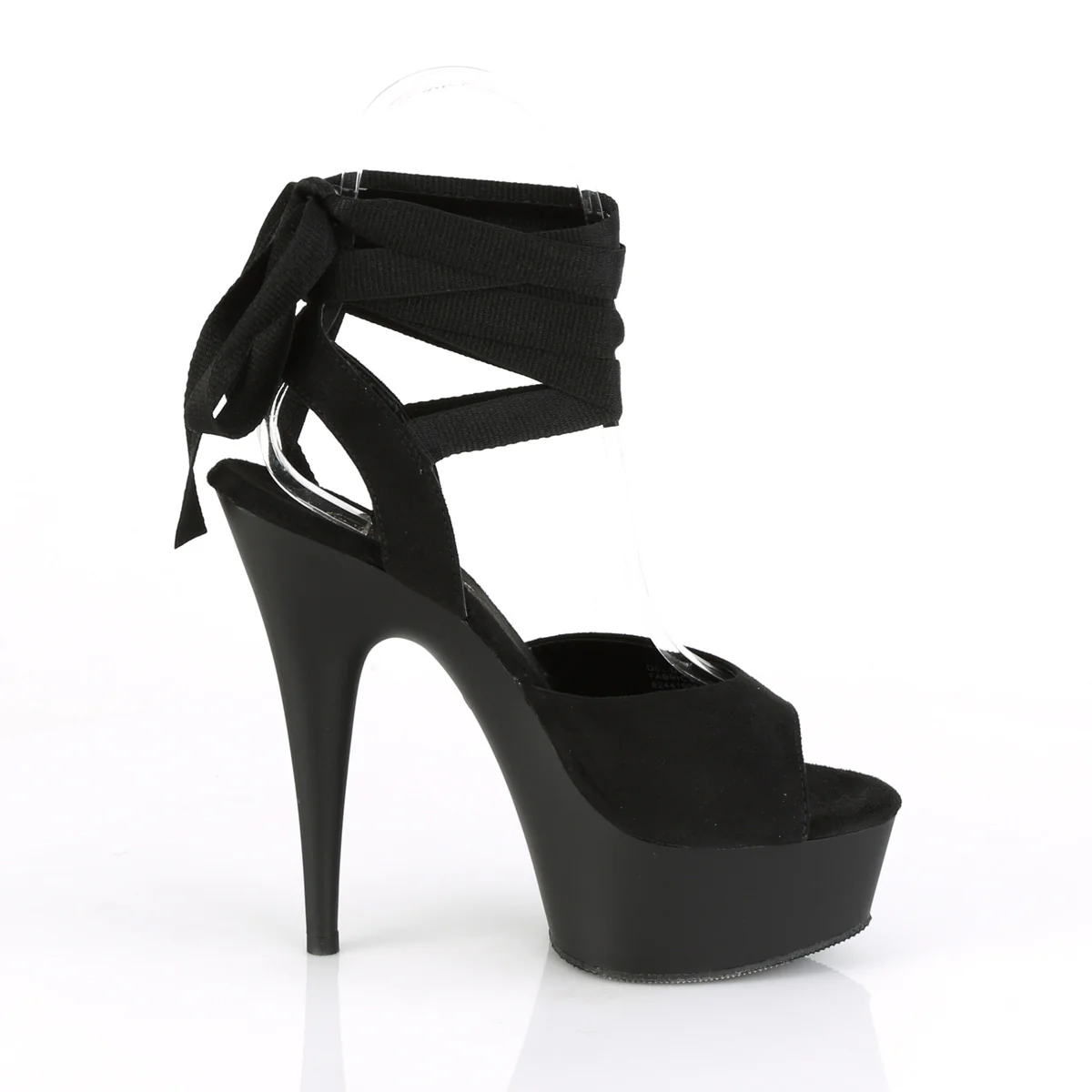 DELIGHT-634  Black Faux Suede/Black Matte - Image 5