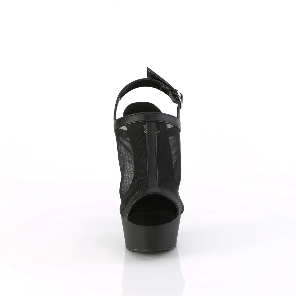DELIGHT-636 Black Faux Le-Mesh/Black Matte - Image 2