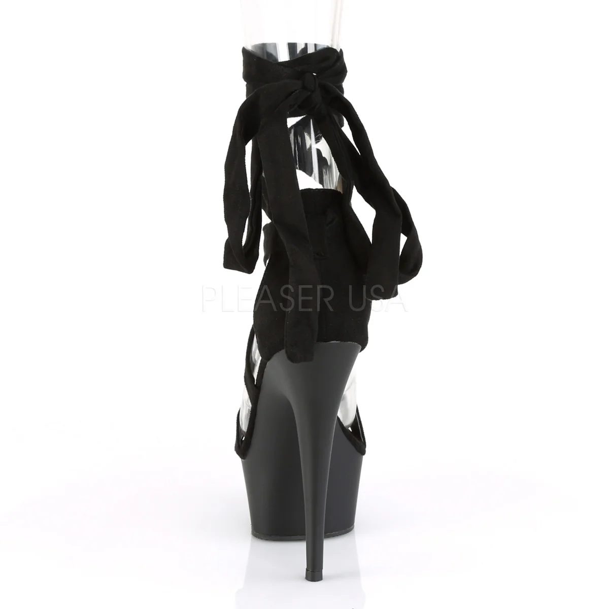 DELIGHT-671 Black Faux Suede/Black Matte - Image 4
