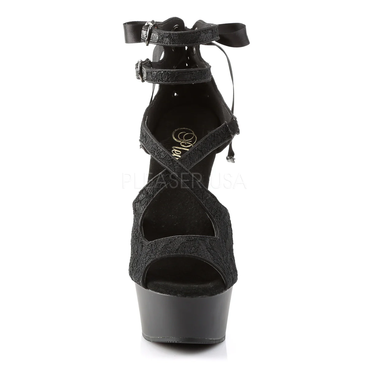 DELIGHT-678LC Black Satin-Lace/Black Matte - Image 2