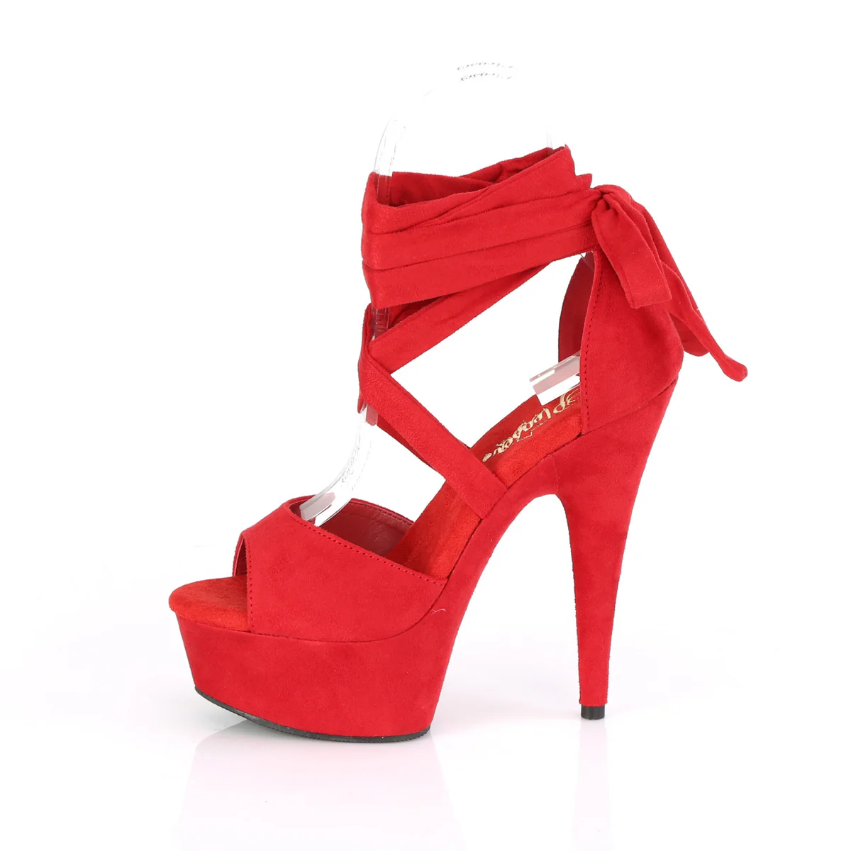 DELIGHT-679  Red Faux Suede/Red Faux Suede - Image 3