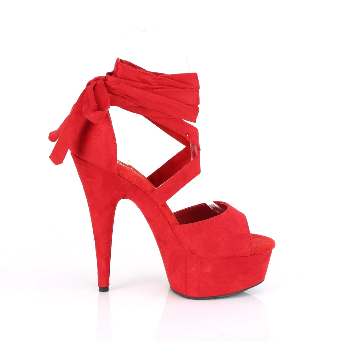 DELIGHT-679  Red Faux Suede/Red Faux Suede - Image 5