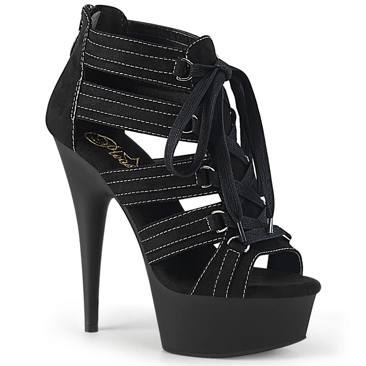 DELIGHT-693 Black Microfiber/Black Matte