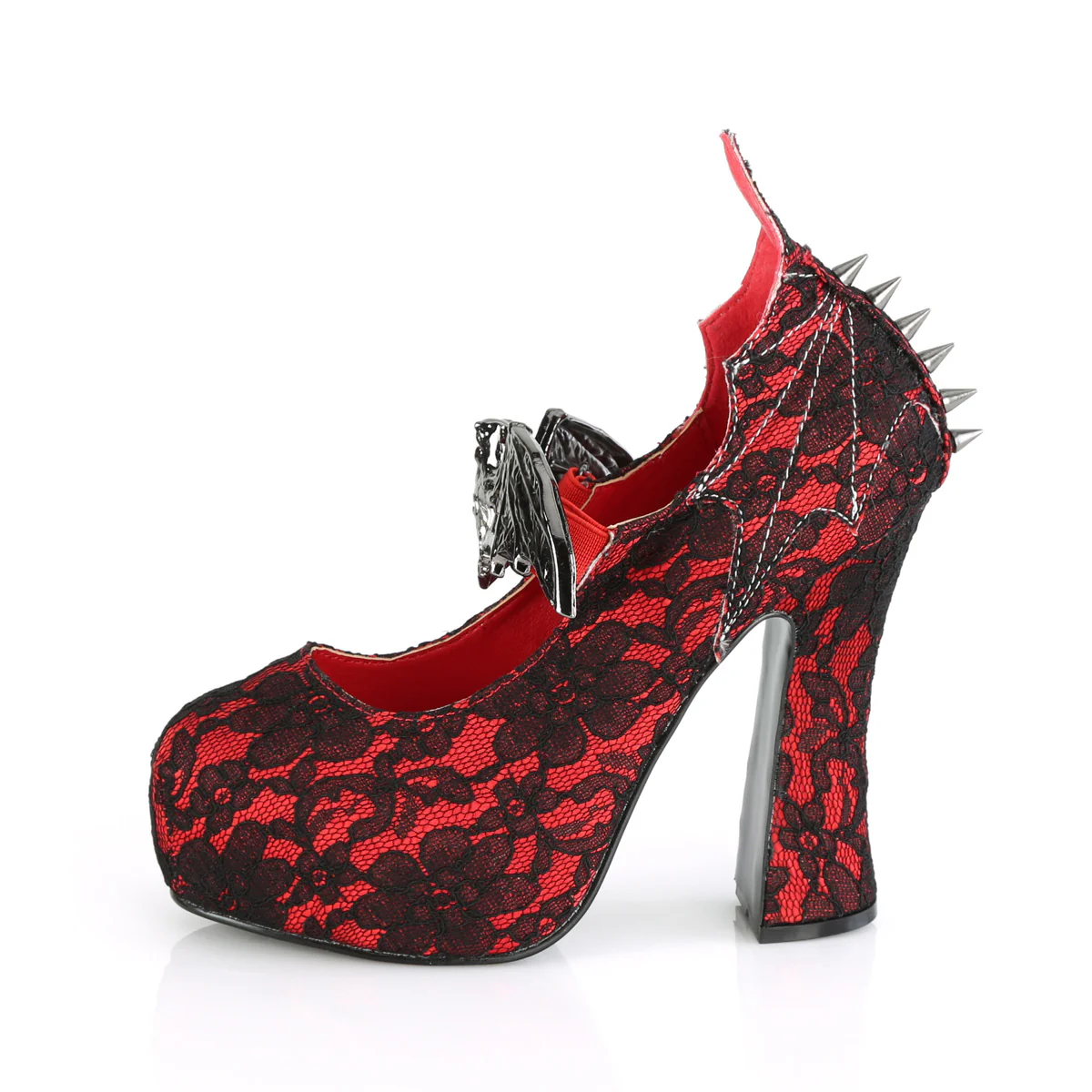 DEMON-18 Red Satin-Black Lace - Image 3